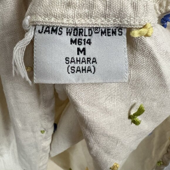 JAMS WORLD Button Down Shirt Embroidered Colorful Polka Dot Men's Medium - Picture 6 of 9